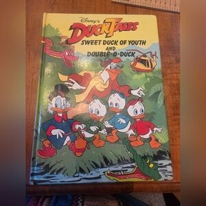 Disney DUCK TALES 1989 Sweet Duck of Youth AND Double-O-Duck Hardcover Book